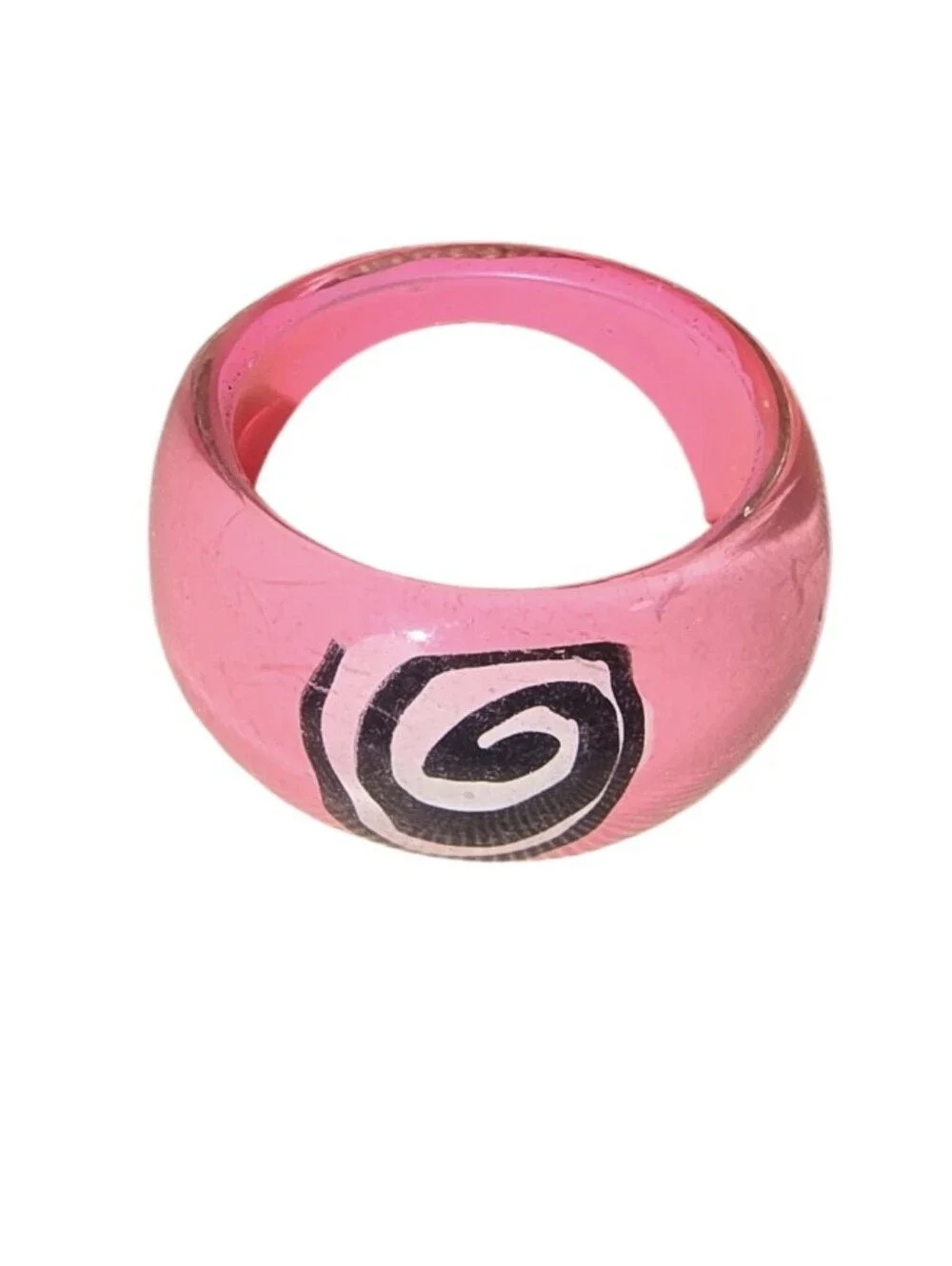 Vintage Rings 18 Pink and 18 White Spiral Statement Rings